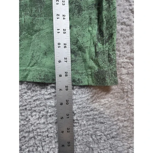 Raw State Mens Large Green Graphic Cross Loyalty Distressed T-Shirt Streetwear - Picture 3 of 8